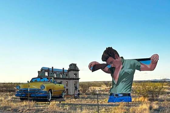 Giant Art Installation West of Marfa